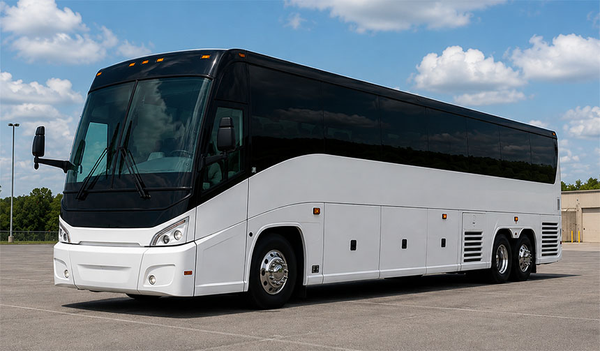 56-passenger charter bus available in Suwanee, GA