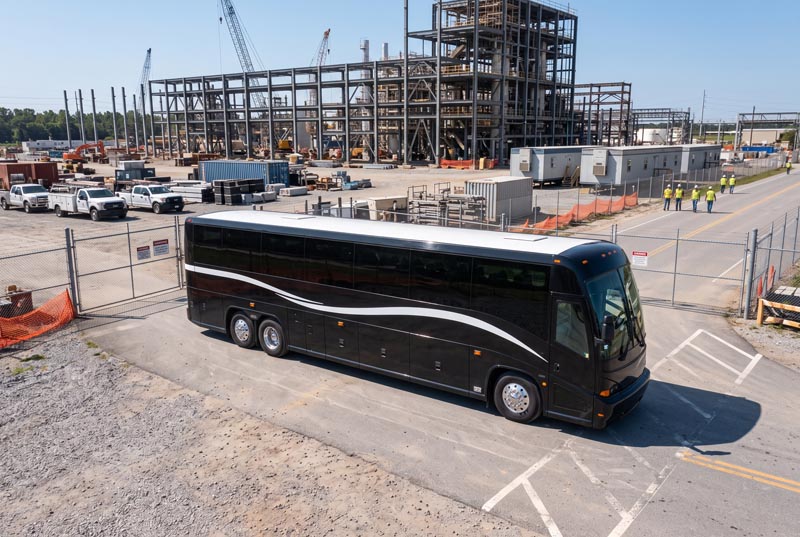 Construction Site Shuttle Bus Rentals in Suwanee, GA